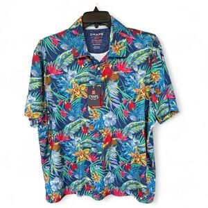 CHAPS Everyday Performance Tropical Polo Big Men XXL NWT Hawaiian golf shirt NWT